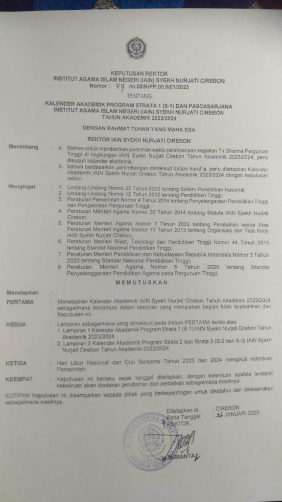 Kalender Akademik TA 2023/2024